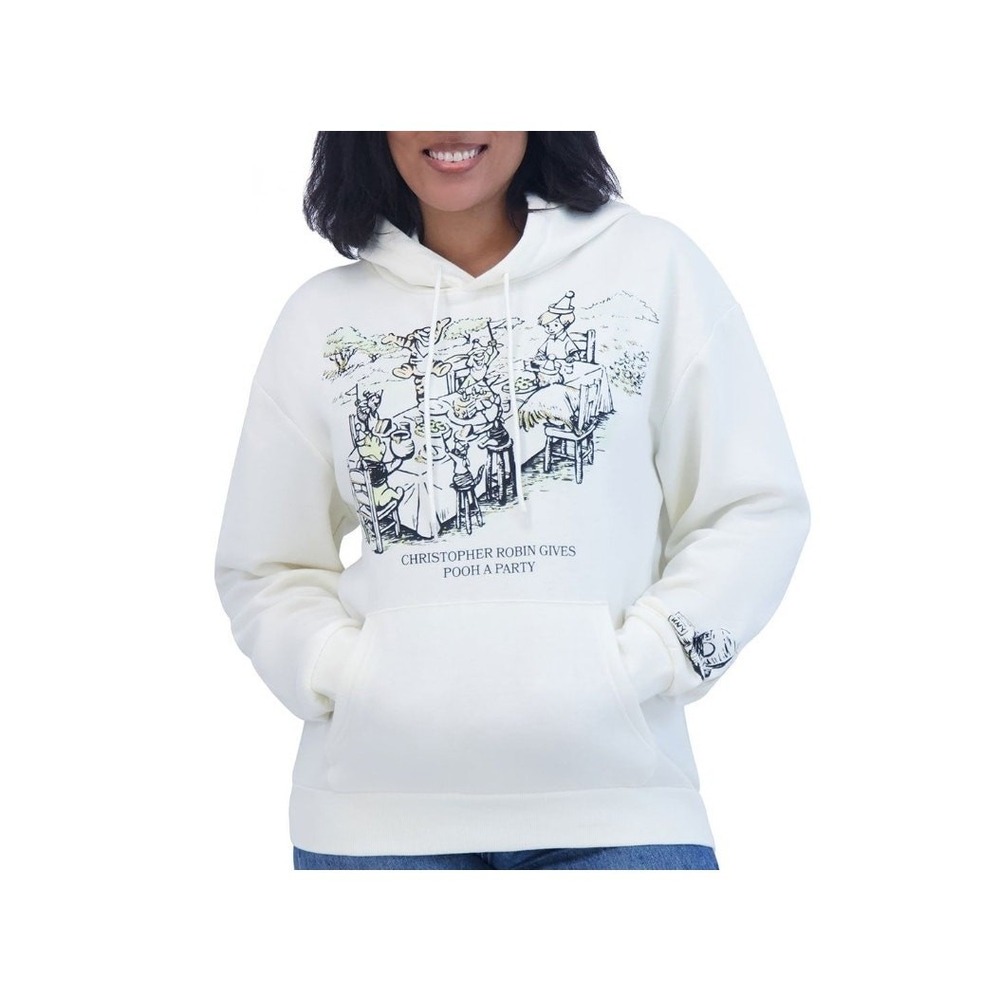 New‎ Disney Cozy Winnie the Pooh Christopher Robin Hooded Sweatshirt S Nostalgia